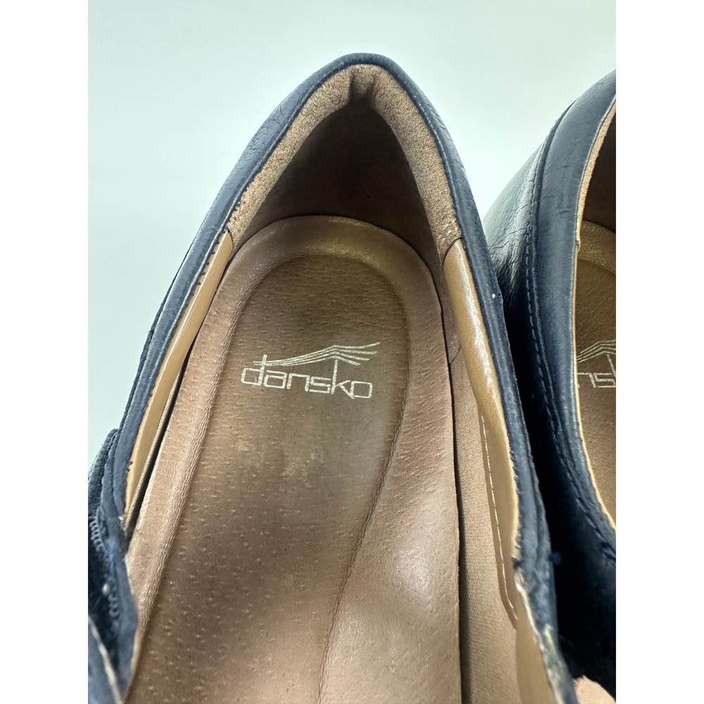 Dansko Fawna Mary Jane Navy Leather Comfort Adjustable Classic Womens 41 10.5 - Picture 5 of 13